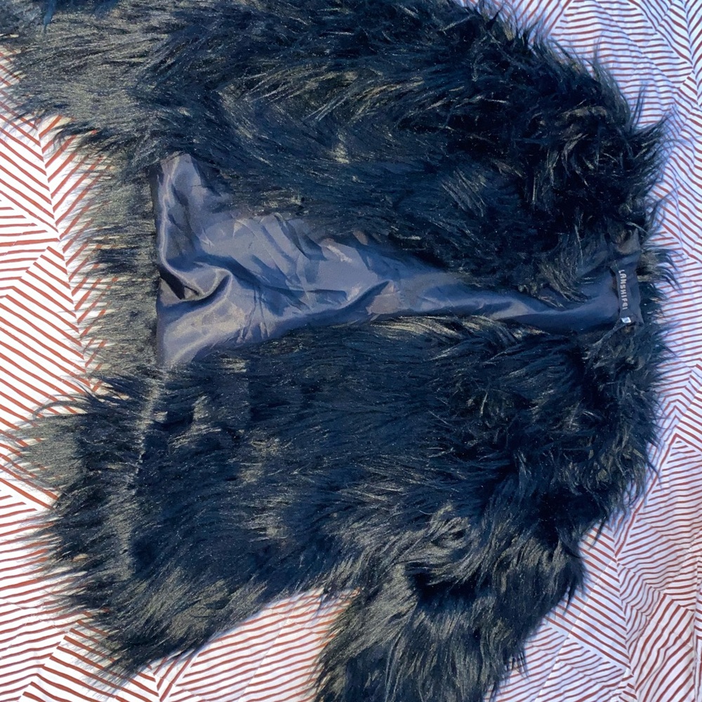 Black fur coat